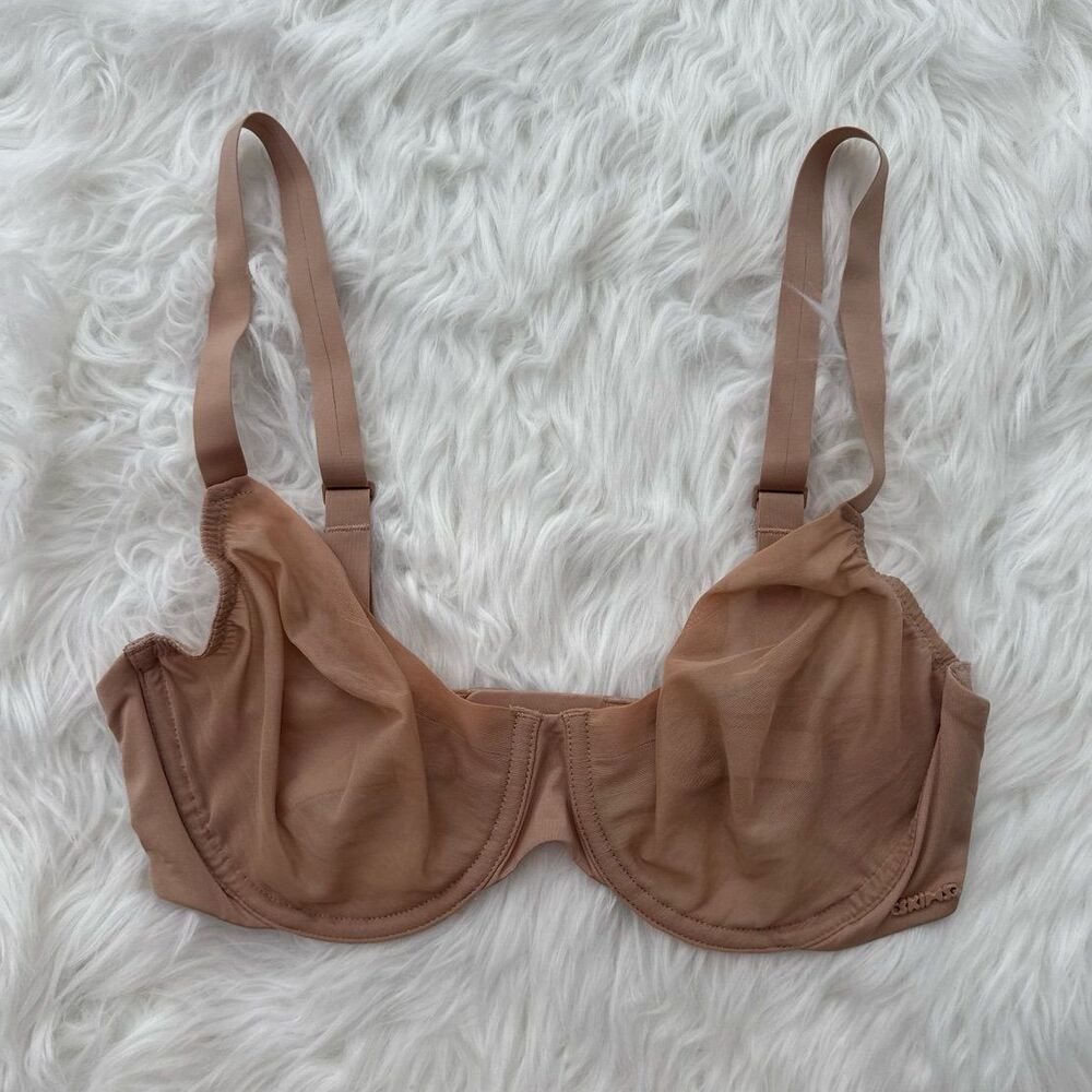 Skims No Show Unlined Demi Bra Clay Size 34D